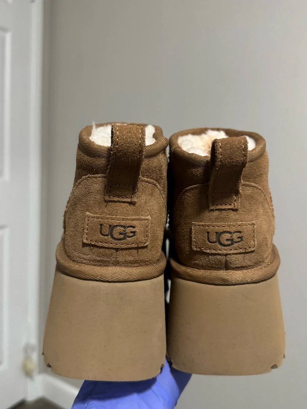 UGG Women’s Chestnut Suede Platform Clog Boots